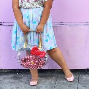 LuLaRoe Pastel Heart Patterned Skirt - L